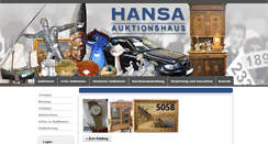 Desktop Screenshot of hansa-auktion.de