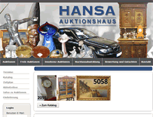 Tablet Screenshot of hansa-auktion.de